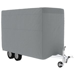 vidaXL Funda de remolque de caballo tela no tejida gris 334x148x230 cm