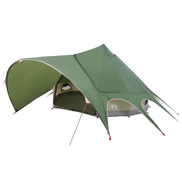 vidaXL Tienda tipi con techo Verde y Gris 600 x 600 x 347 cm