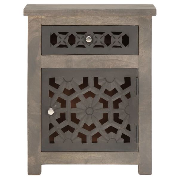 vidaXL Mesita de noche de madera maciza de mango 40x30x50 cm