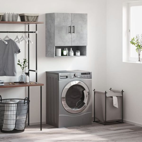 vidaXL Armario de pared madera de ingeniería gris hormigón 60x31x70 cm