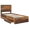vidaXL Estructura de cama con cabecera Madera vieja 90 x 200 cm