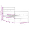 vidaXL Estructura cama con cabecero sin colchón marrón roble 100x190cm
