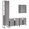 vidaXL Set de armario de baño 4 pzas madera contrachapada gris sonoma