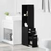 vidaXL Juego de muebles de ba&ntilde;o Roble Negro 22 x 41 x 135 cm