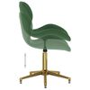 vidaXL Sillas de comedor giratorias 4 unidades terciopelo verde oscuro