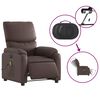 vidaXL Sill&oacute;n de masaje reclinable el&eacute;ctrico cuero sint&eacute;tico marr&oacute;n