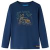 Camiseta infantil de manga larga azul marino 116