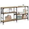 vidaXL Mesa Consola con estante Roble artesanal 150 x 29 x 76,5 cm