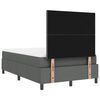 vidaXL Cama tipo Box Spring con colch&oacute;n Gris oscuro 120 x 190 cm tela