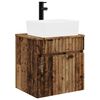 vidaXL Vanidad de lavabo montada en la pared Madera envejecida