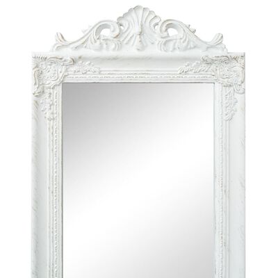 vidaXL Espejo de pie estilo barroco blanco 160x40 cm