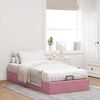 vidaXL Estructura cama otomana sin colch&oacute;n terciopelo rosa 100x200 cm