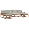 vidaXL Conjunto de sof&aacute;s de exterior 6 pcs Gris Natural y Claro