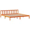 vidaXL Cama con estanter&iacute;a sin colch&oacute;n madera maciza marr&oacute;n 200x200 cm