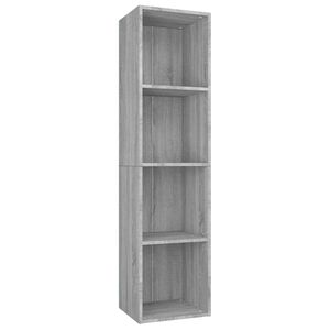 vidaXL Estanter&iacute;a/mueble de TV contrachapada gris Sonoma 36x30x143 cm