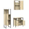 vidaXL Set de muebles de ba&ntilde;o 3 pzas madera contrachapada roble Sonoma