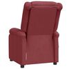 vidaXL Sill&oacute;n reclinable de cuero sint&eacute;tico rojo tinto