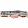 vidaXL Juego de muebles jardín 7 pzas y cojines madera abeto Douglas
