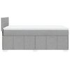 vidaXL Cama box spring con colch&oacute;n tela gris claro 80x200 cm