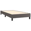 vidaXL Cama box spring con colch&oacute;n cuero sint&eacute;tico gris 90x200 cm