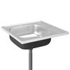 vidaXL Fregadero de cocina con escurridor acero inox 600x600x155 mm