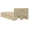 vidaXL Cama con cabecero madera de ingenier&iacute;a roble Sonoma 90x200 cm
