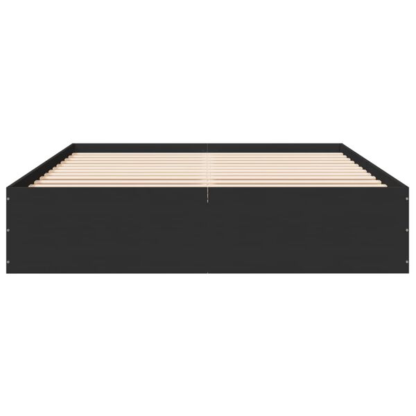 vidaXL Estructura de cama madera de ingenier&iacute;a negra 150x200 cm