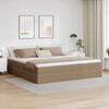 vidaXL Cama con almacenamiento y colch&oacute;n Capuchino 200 x 200 cm