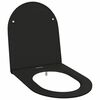 vidaXL Asiento de WC Negro 47 x 36 x 3,4 cm Duroplast