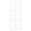 vidaXL Puerta corredera vidrio templado y aluminio blanca 90x205 cm