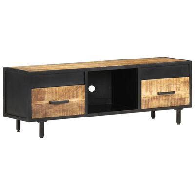 vidaXL Mueble para TV de madera maciza de mango en bruto 120x30x40 cm