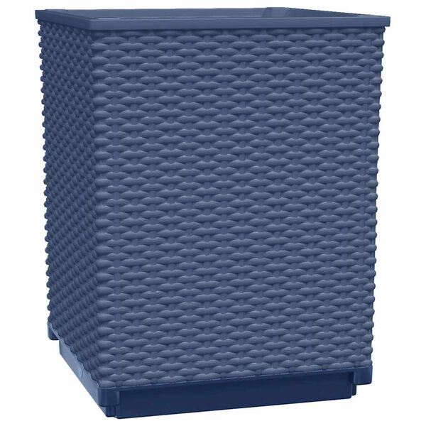 vidaXL Jardineras 2 uds polipropileno azul gris 30x30x37 cm
