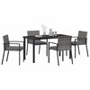vidaXL Conjunto de Comedor de Jard&iacute;n 5 pcs Gris