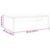 vidaXL Soporte de monitor madera maciza pino marr&oacute;n cera 50x27x15 cm