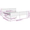 vidaXL Estructura de cama 2 cajones madera pino gris oscuro 200x200 cm