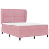 vidaXL Cama tipo Box Spring con colch&oacute;n Rosa 200 x 140 cm Poli&eacute;ster