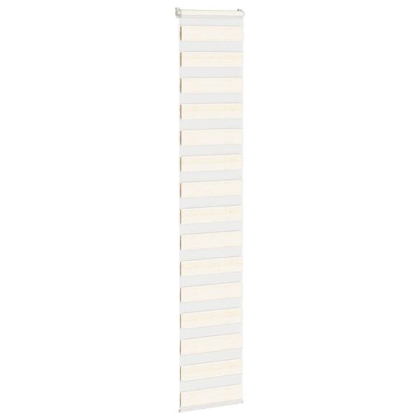 vidaXL Estor cebra beige m&aacute;rmol tejido ancho 45,9 cm poli&eacute;ster