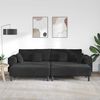 vidaXL Sof&aacute; 3 pcs Negro 250 x 188 x 76 cm Terciopelo