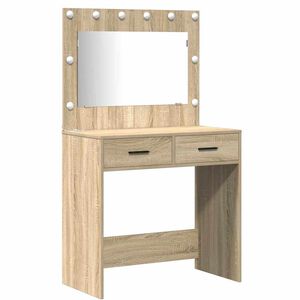 vidaXL Mesa Tocador 2 uds. Marr&oacute;n 78,5 x 41 x 135 cm
