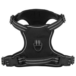 vidaXL Arn&eacute;s para perros con correa y collar ajustable negro S