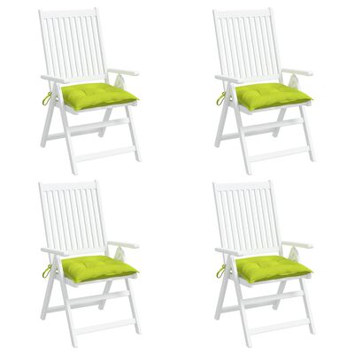 vidaXL Cojines de silla de jardín 6 uds tela Oxford verde 40x40x7 cm