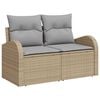 vidaXL Conjunto de sofá de jardín 7 pcs beige y gris claro