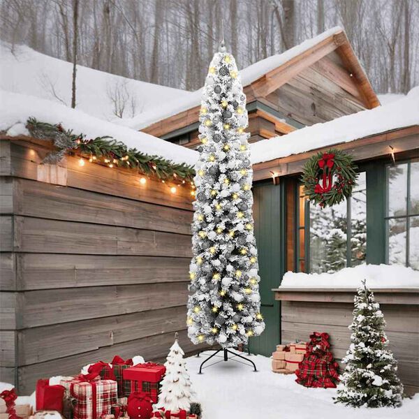 vidaXL &Aacute;rbol de Navidad artificial Verde 240 cm PVC, Acero y Pl&aacute;stico