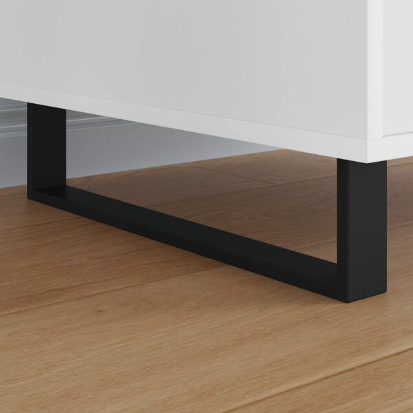 vidaXL Patas de Muebles 12 pcs Negro 43,6 x 4 x 10 mm Hierro