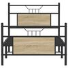 vidaXL Estructura de cama sin colch&oacute;n madera roble Sonoma 90x200 cm