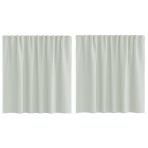 vidaXL Cortinas de voile con ojales para barra, 2 unidades, gris claro