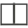 vidaXL Patas para mesa de comedor en forma de T (2 unidades), antracita, 100 x 35 x (72-73) cm, acero