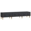vidaXL Mueble de TV Negro 147 x 34,5 x 30 cm Madera de Ingenier&iacute;a