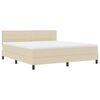 vidaXL Cama tipo Box Spring con colch&oacute;n Crema 180 x 200 cm tela