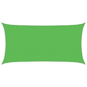 vidaXL Toldo de vela rectangular HDPE verde claro 160 g/m&sup2; 2x3,5 m